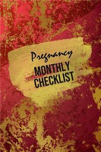 Pregnancy Monthly Checklist