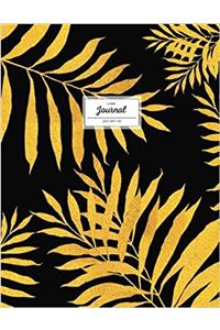Lined Journal / Notebook - Gold Palm Leaf (Travel Notebook)