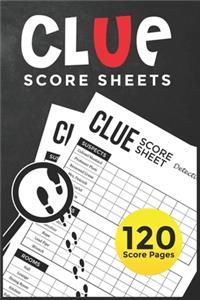 Clue Score Sheets