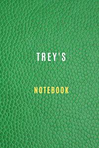 Trey's Notebook (6 x 9 - 105 Lined Pages) personalized journal notebook