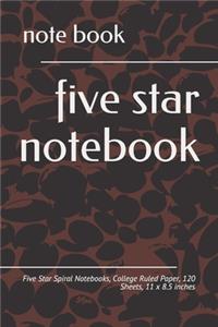 five star notebook