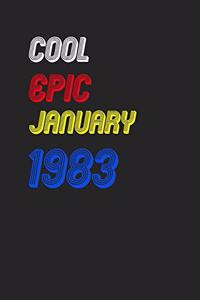 Cool Since January 1983 Notebook Birthday Gift