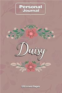 Daisy Notebook Journal Personal Diary Personalized Name 120 pages Lined (6x9 inches) (15x23cm)
