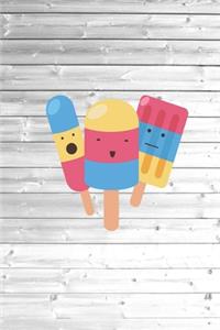 Happy Icecream Popcicle Sweets Candy Journal
