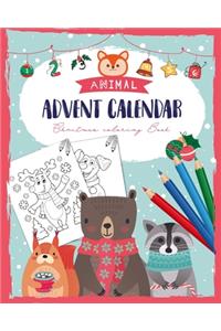 Animal Advent Calendar Christmas Coloring Book