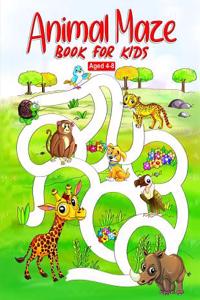 Animal Maze Book for Kids Aged 4-8