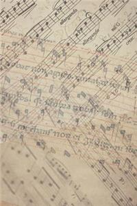 Musical Notes Blank Lined Journal