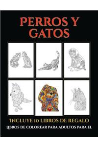 Libros de colorear para adultos para el estrés (Perros y gatos)