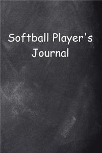 Softball Player's Journal Chalkboard Design