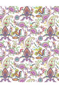 My Big Fat Journal Notebook Paisley Pattern On White