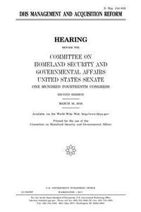 DHS management and acquisition reform