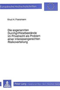 Die sogenannten Durchgriffstatbestaende im Privatrecht als Problem einer interessengerechten Risikoverteilung