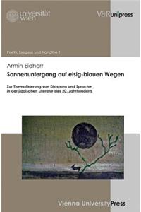 Sonnenuntergang Auf Eisig-Blauen Wegen