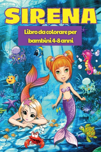 Libro da Colorare Sirena per Bambini dai 4 agli 8 anni