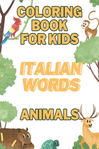 Coloring Book Italian Words Animals