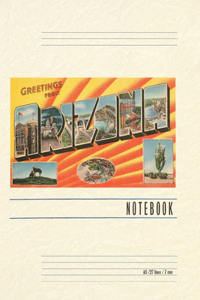 Vintage Lined Notebook Greetings from Arizona