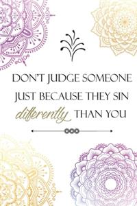 Don't Judge Someone Just Because They Sin
