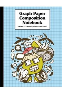 Graph Paper Composition Notebook Quad Rule 5x5 Grid Paper - 150 Sheets (Large, 8.5 x 11