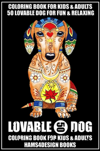 50 Lovable Dogs Coloring Book For Kids & Adults