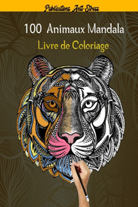 100 Animaux Mandala Livre de Coloriage