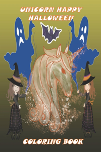 Unicorn Happy Halloween Coloring Book