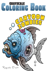 Grayscale Coloring Book, Cartoon Zombies