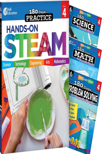 180 Days(tm) Steam, Science, Math, & Problem Solving Grade 4: 4-Book Set