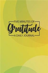 Daily Gratitude Journal 'Yellow Bubbles' - Five Minutes of Gratitude Diary - Happier Life Gratitude Notebook - Positivity Diary: Medium College-Ruled Journey Diary, 110 page, Lined, 6x9 (15.2 x 22.9 cm)