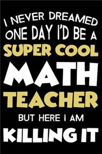I Never Dreamed One Day I'd Be A Super Cool Math Teacher But Here I Am Killing It