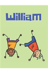 William Personalized Sketchbook Journal Notebook