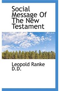 Social Message of the New Testament
