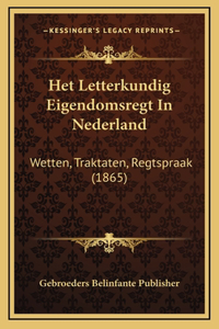 Het Letterkundig Eigendomsregt In Nederland