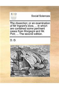 The Dissection; Or an Examination of MR Ingram's Blow, ... in Which Are Contained Some Pertinent Cases from Morgagni and Mr. Pott; ... the Second Edition.