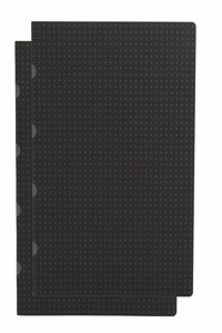 Black on Grey / Black on Grey Paper-Oh Cahier Circulo B7 Unlined
