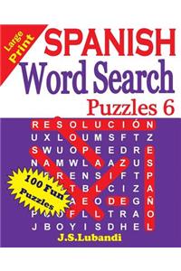 Large Print SPANISH Word Search Puzzles 6