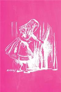 Alice in Wonderland Pastel Chalkboard Journal - Alice and The Secret Door (Pink)