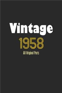Vintage 1958 Notebook All Original Parts Gift