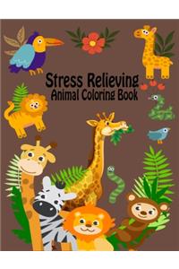 Stress Relieving Animal Coloring Book