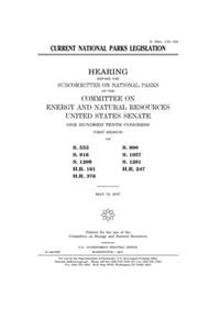 Current national parks legislation