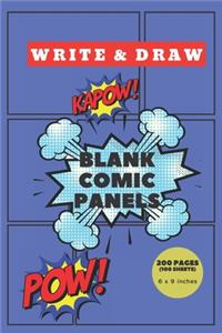 Blank Comic Panels Write & Draw