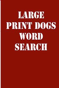 large print dogs word search