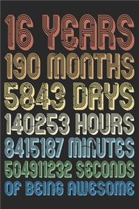 16 Years Of Being Awesome