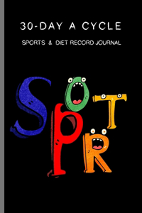 30-day A Cycle, Sports & Diet Record Journal