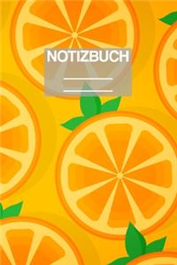 Notizbuch A5 Muster Orange Orangen