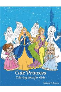 Cute Princess Coloring book for Girls