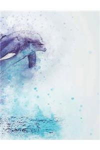 Dolphin Notebook Large Size 8.5 x 11 Ruled 150 Pages