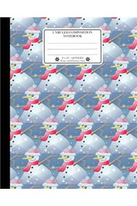 Unruled Composition Notebook. 8 X 10. 120 Pages. Winter and Christmas Time