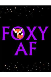 Foxy AF: Notebook, Journal, Diary or Sketchbook with Wide Ruled Paper