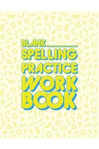 Blank Spelling Practice Workbook