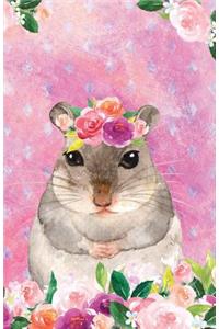Journal Notebook For Animal Lovers Hamster In Flowers